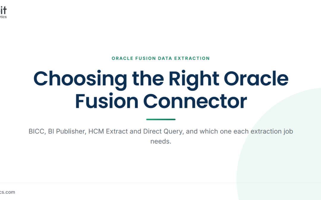 Oracle Fusion Connector Guide: Simplify Data Extraction & ETL